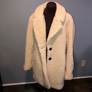Liz Claiborne Sherpa Faux Fur Teddy Coat